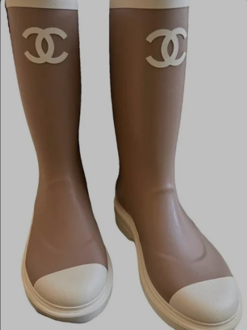 Chanel Logo Rain Boots - Women's